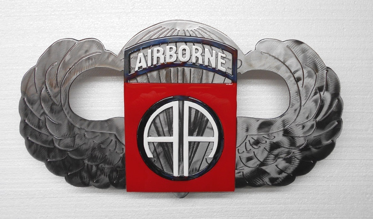 The 82nd Airborne With Jump Wings Sculpture Is Cut From 1/8 Inch Steel ...