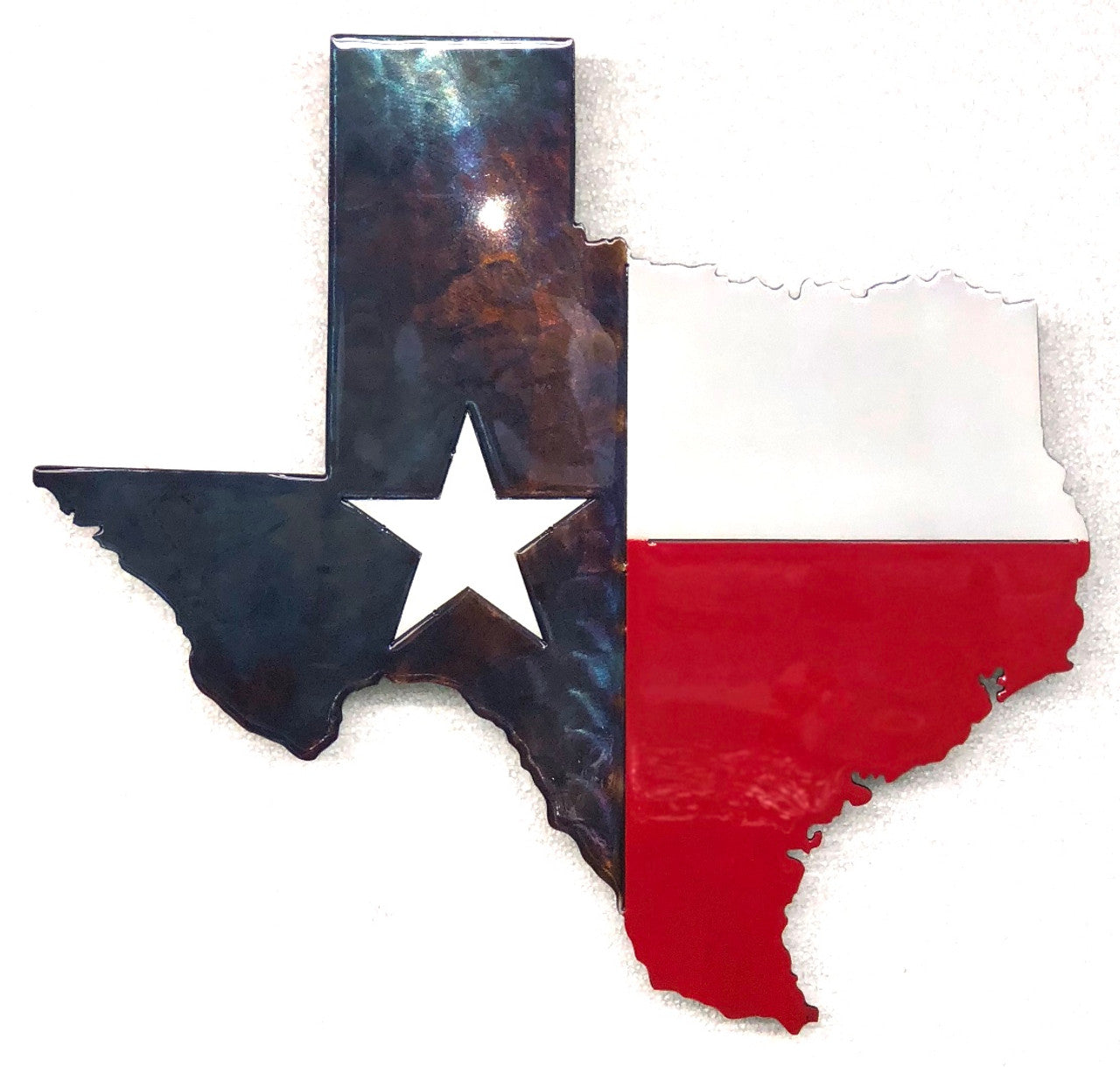 The Texas Flag State sculpture is cut from 1/8 inch steel plate and ...